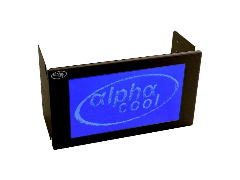 An image of the larger of the two AlphaCool LCD displays