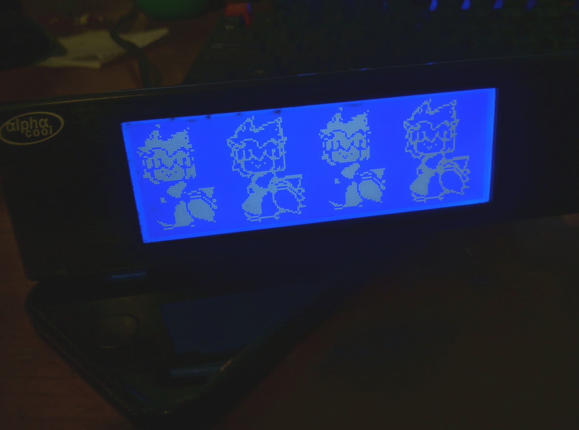 A dark terrible photo of abusing the drawing function of LCD4Linux